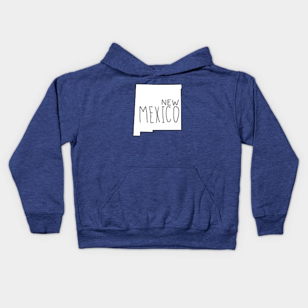 The State of New Mexico - Blank Outline Kids Hoodie by loudestkitten